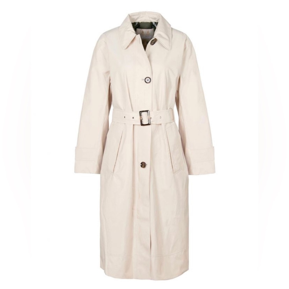 Barbour Women’s Somerland Trench Coat Blanc Sz 8